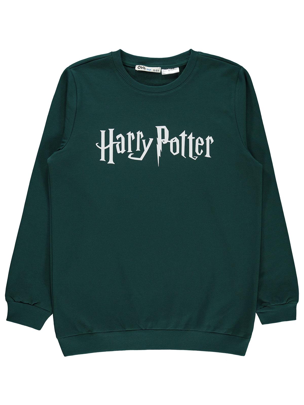 Harry Potter Erkek Çocuk Sweatshirt 10-13 Yaş Yeşil