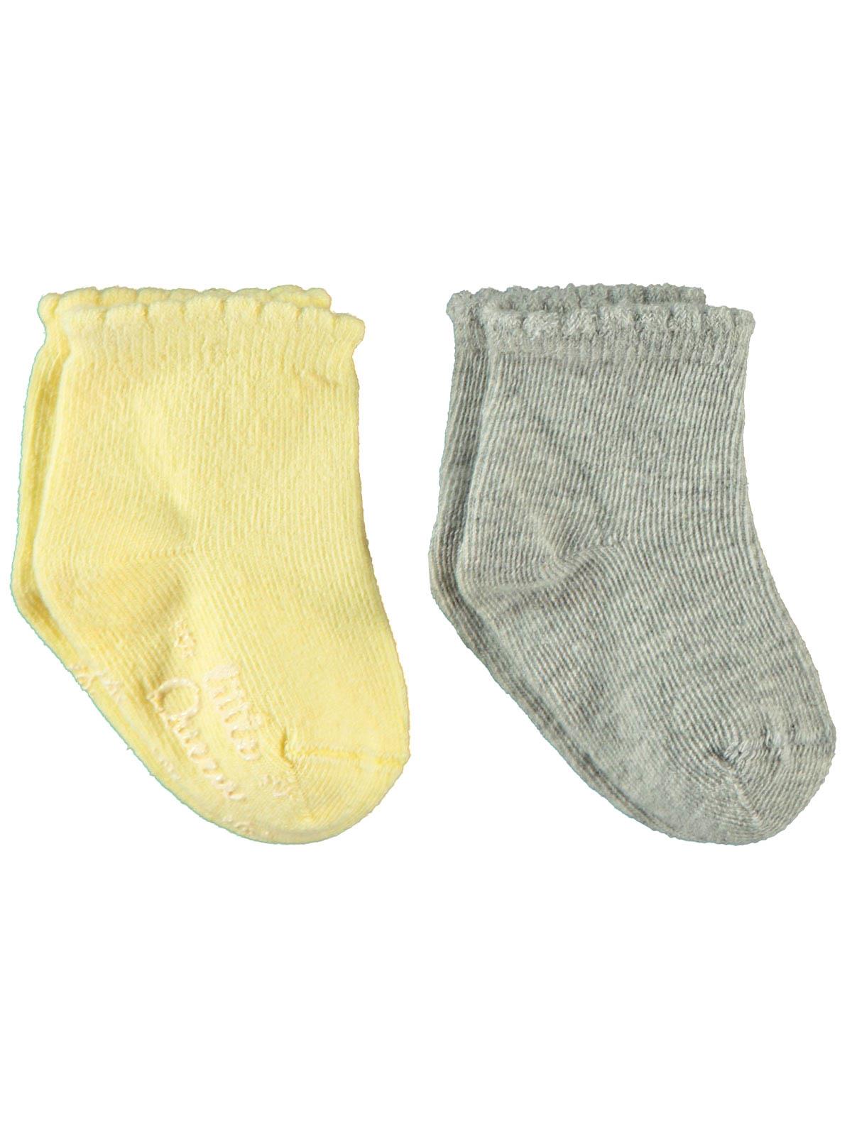 Katamino Kız Bebek 2'li Çorap 0-18 Ay Sarı