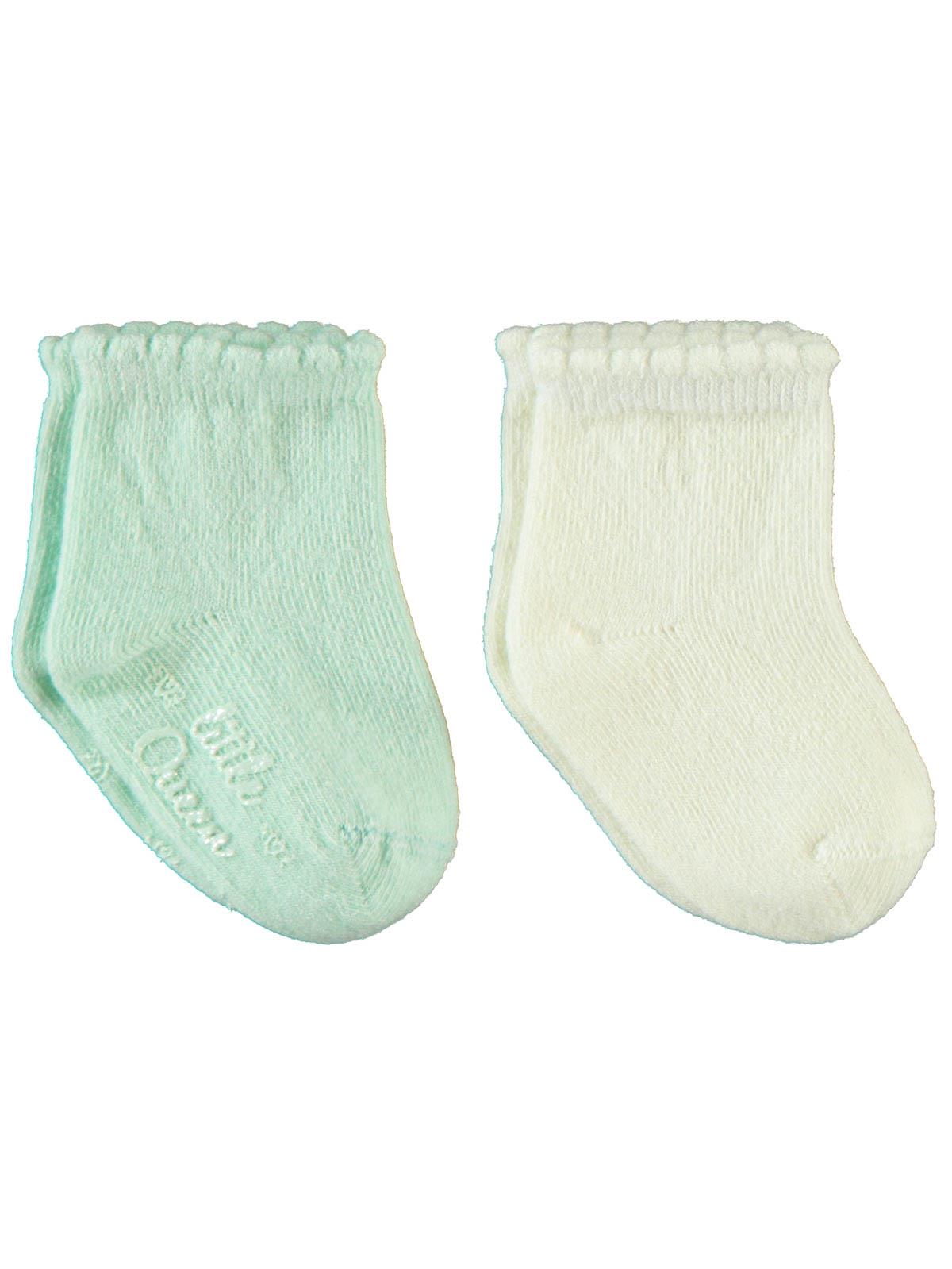 Katamino Kız Bebek 2'li Çorap 0-18 Ay Mint Yeşili