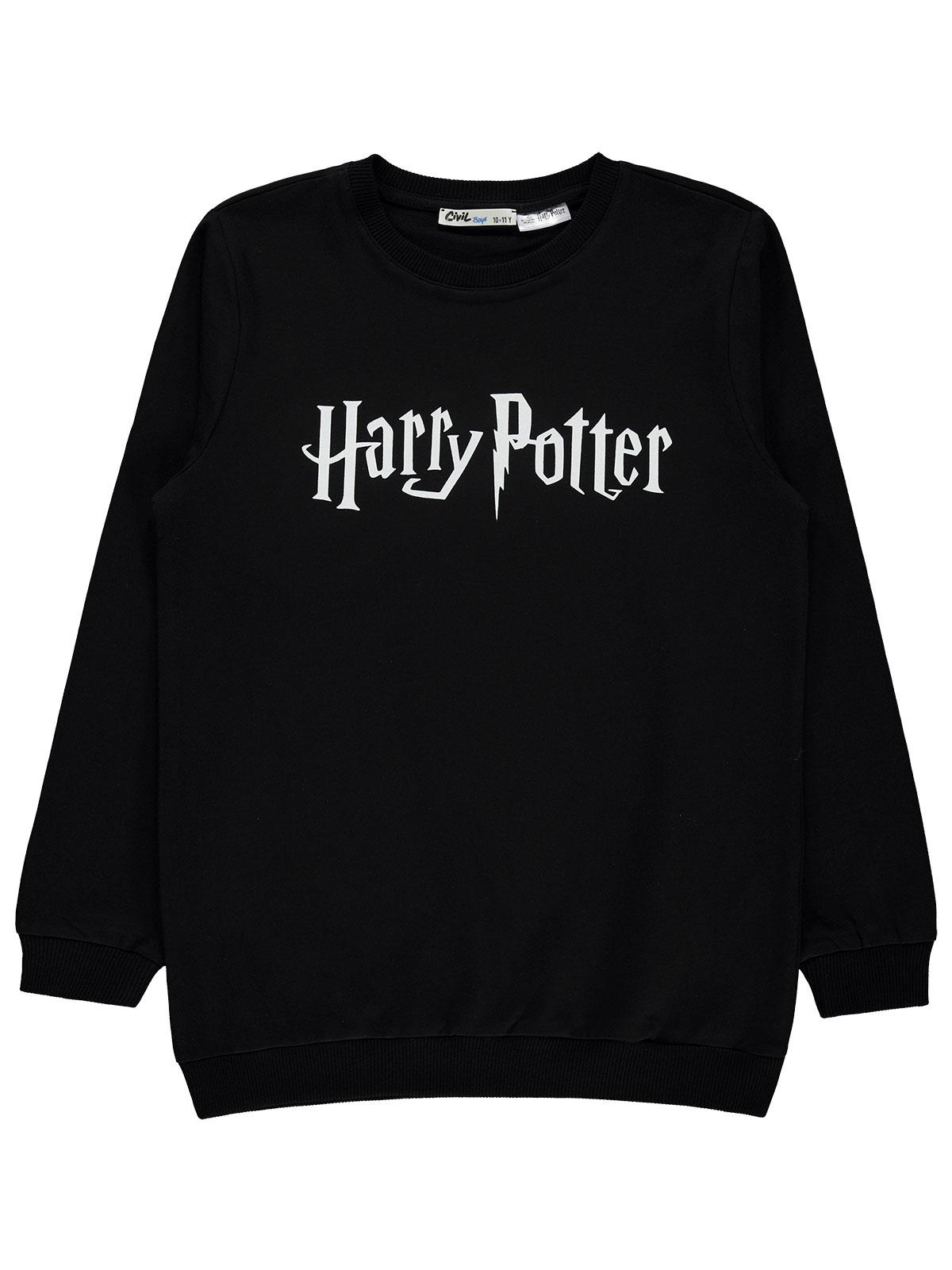 Harry Potter Erkek Çocuk Sweatshirt 10-13 Yaş Siyah