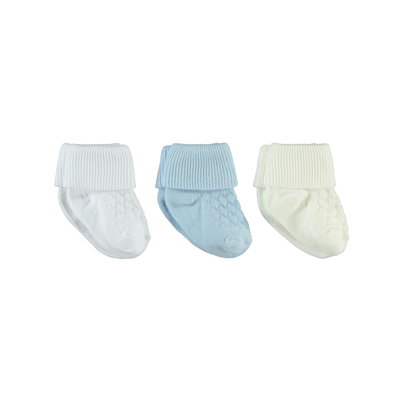 Civil Baby Erkek Bebek 3'lü Çorap Set 0-6 Ay Mavi