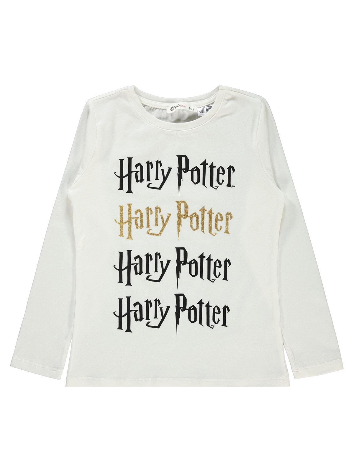 Harry Potter Kız Çocuk Sweatshirt 6-9 Yaş Ekru