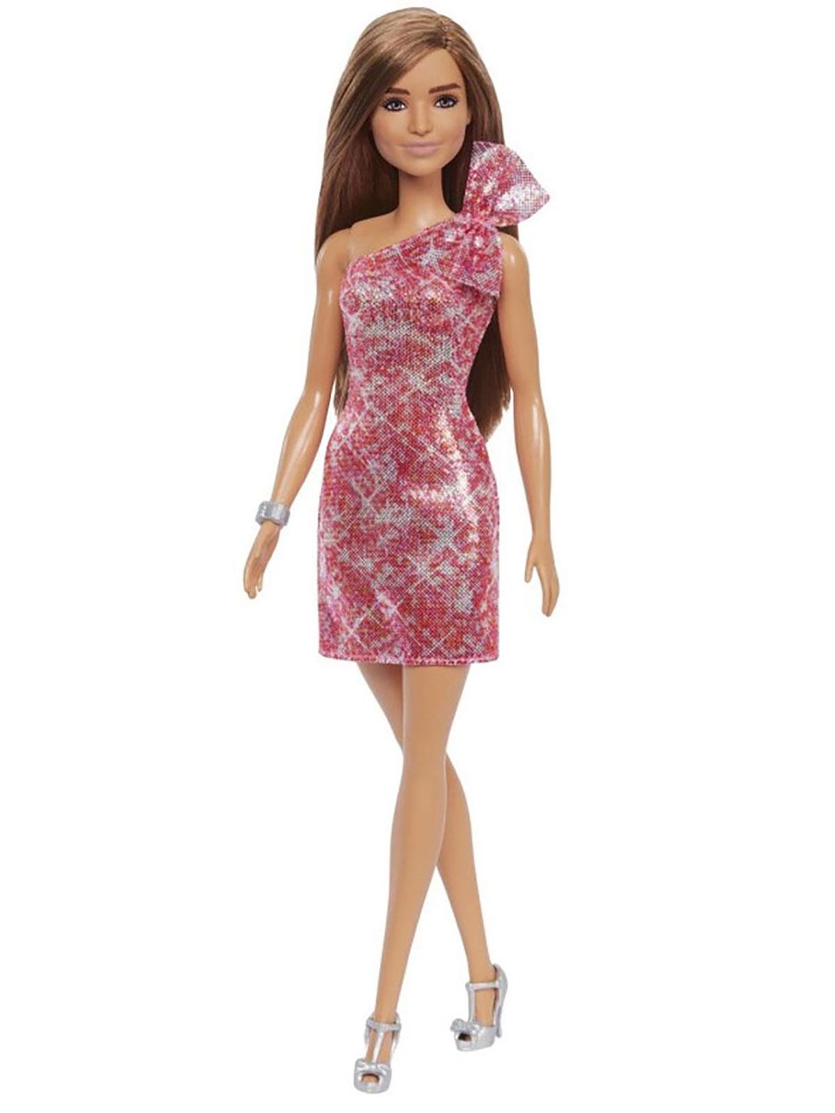 Barbie Şık Kıyafetli Bebekler  - Fuşya Elbiseli 3+ Yaş