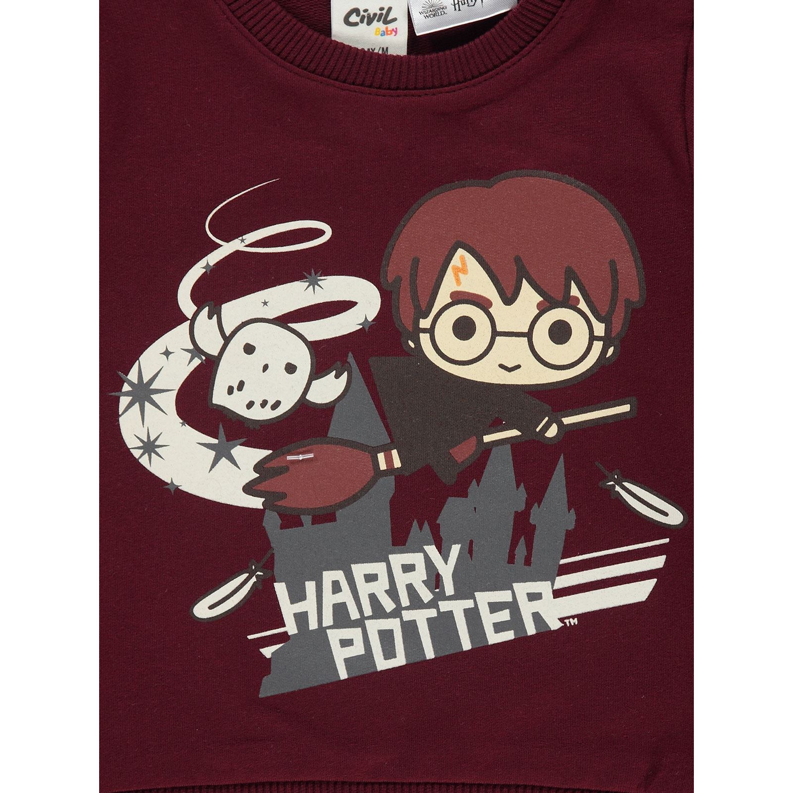 Harry Potter Erkek Bebek Sweatshirt 6-18 Ay Bordo