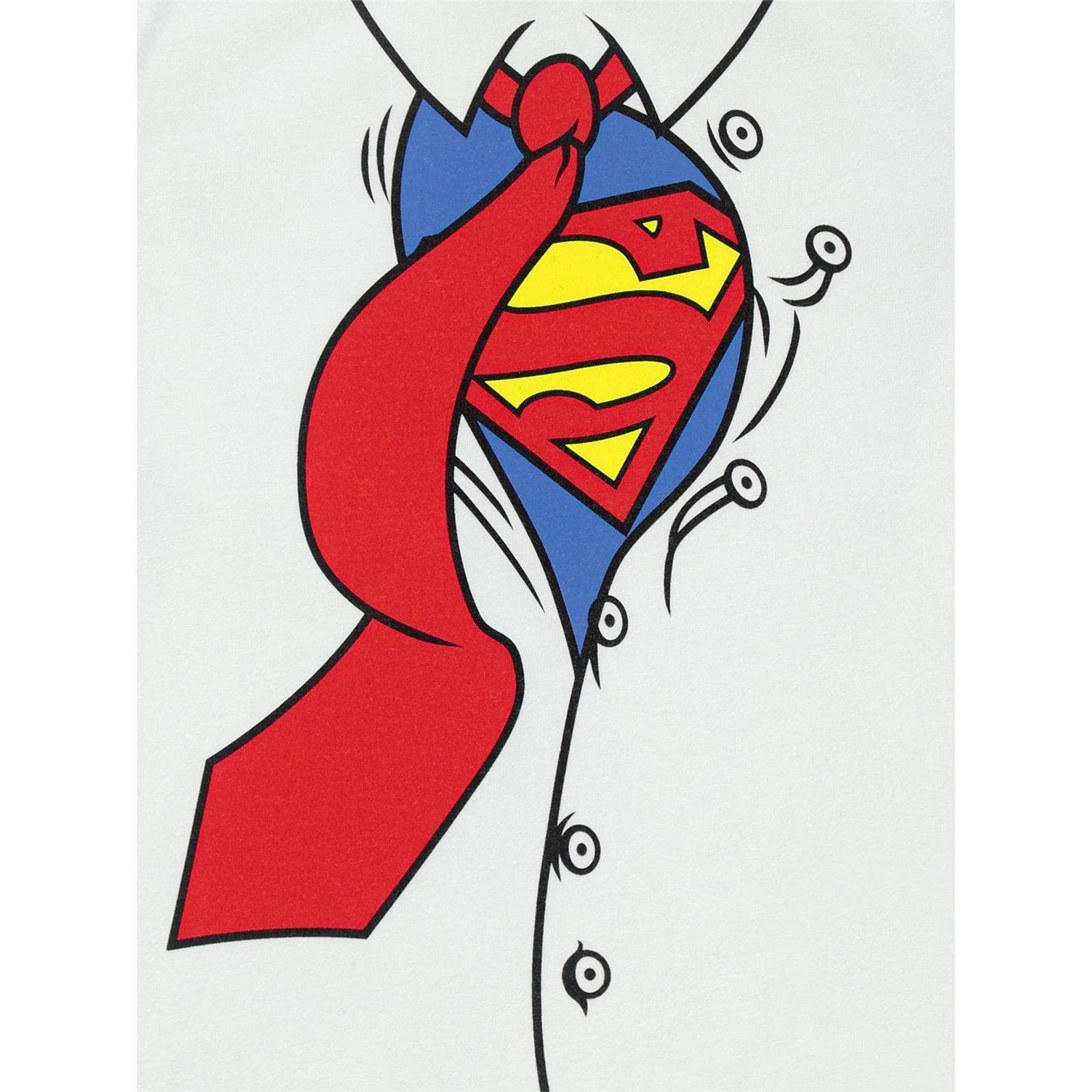 Superman Erkek Çocuk Sweatshirt 2-5 Yaş Beyaz