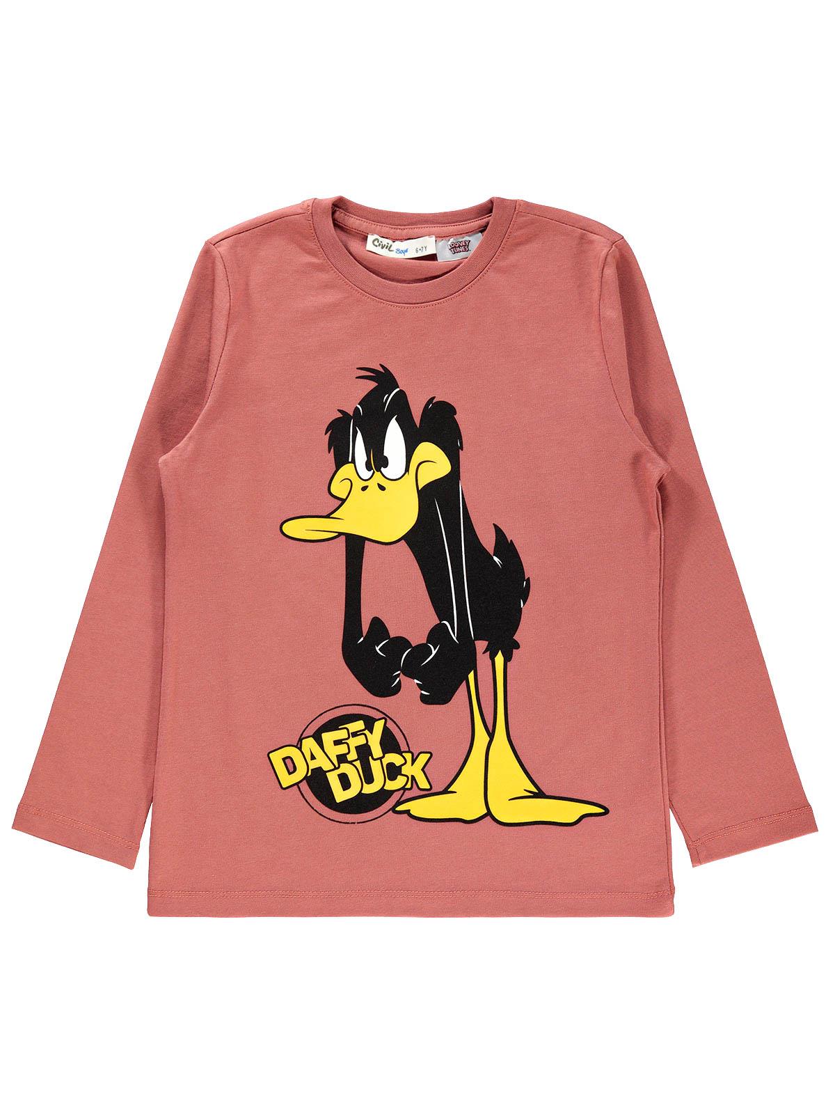 Daffy Duck Erkek Çocuk Sweatshirt 6-9 Yaş Kahverengi