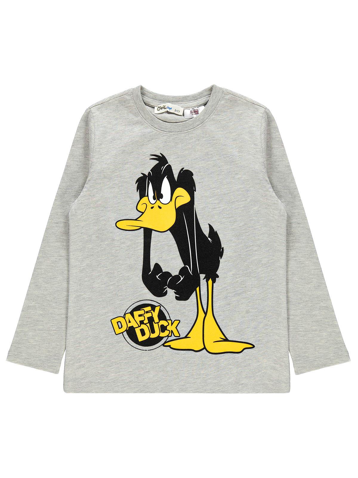 Daffy Duck Erkek Çocuk Sweatshirt 6-9 Yaş Gri