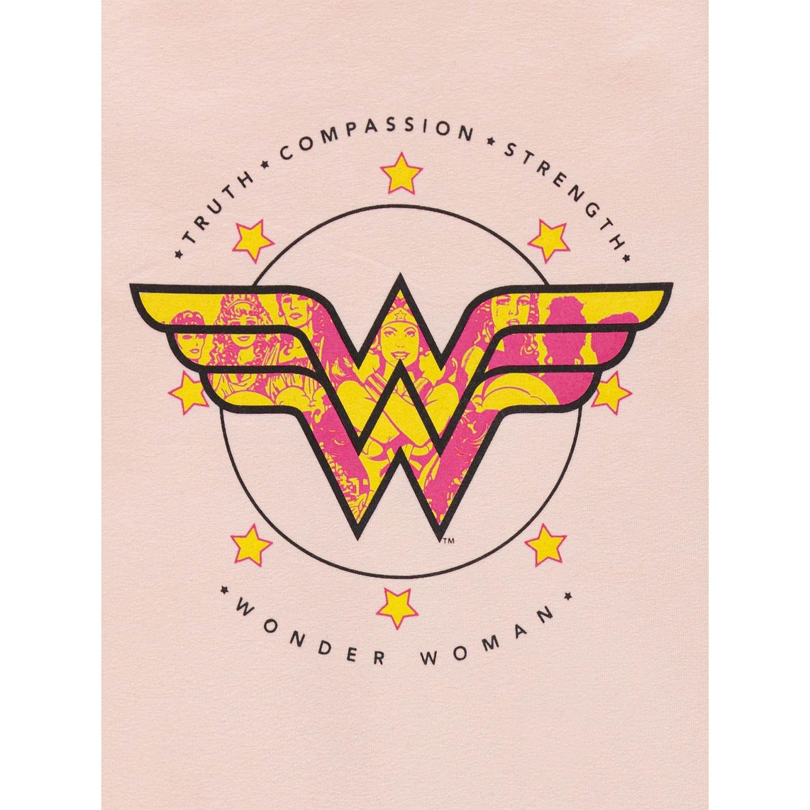 Wonder Woman Kız Çocuk Sweatshirt 6-9 Yaş Somon