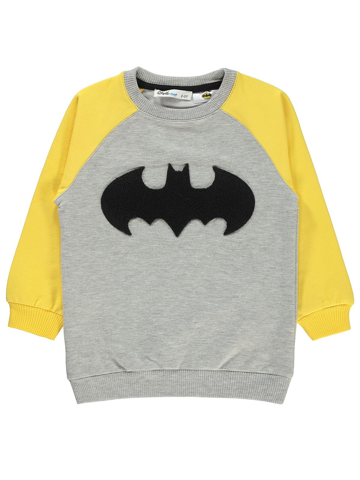 Batman Erkek Çocuk Sweatshirt 2-5 Yaş Hardal