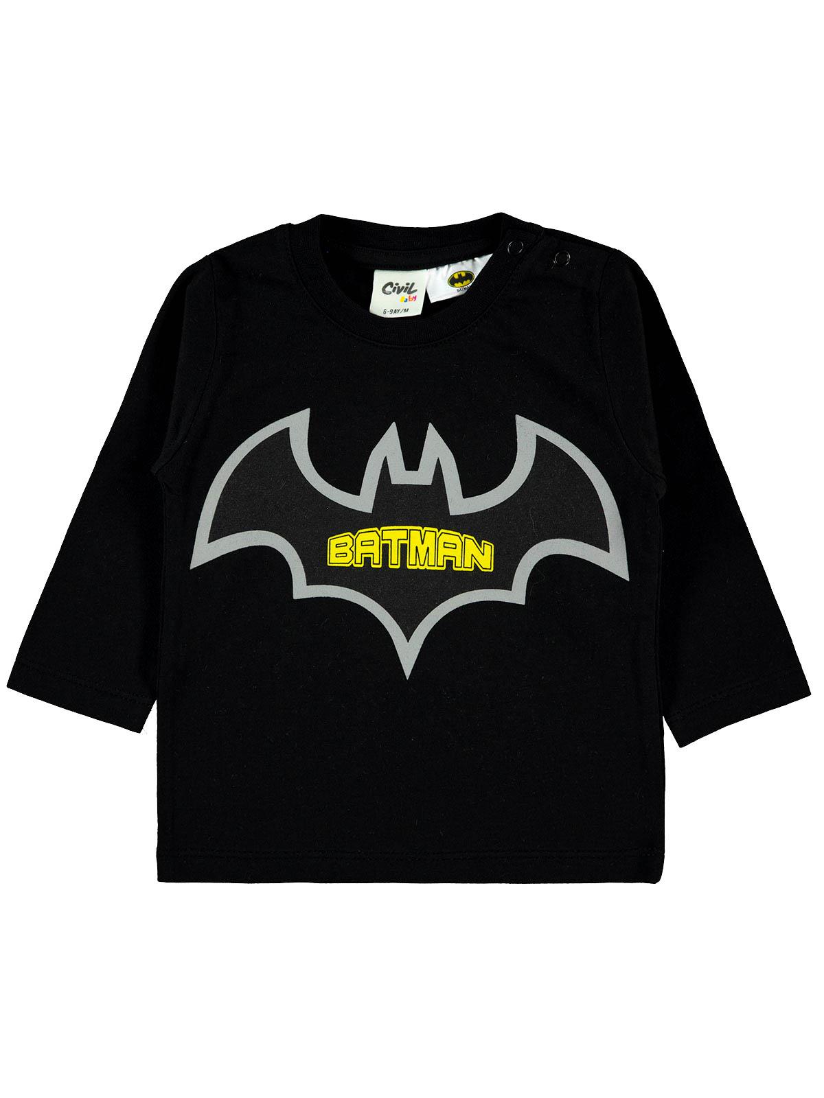Batman Erkek Bebek Sweatshirt 6-18 Ay Siyah