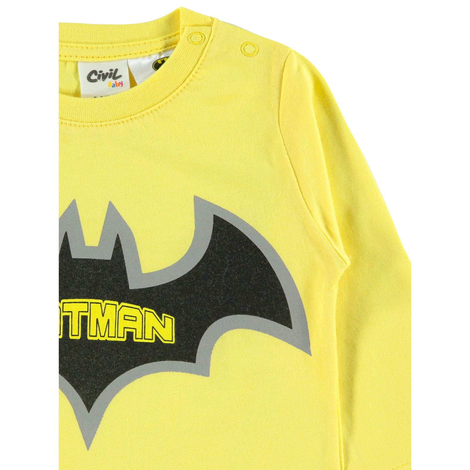 Batman Erkek Bebek Sweatshirt 6-18 Ay Sarı