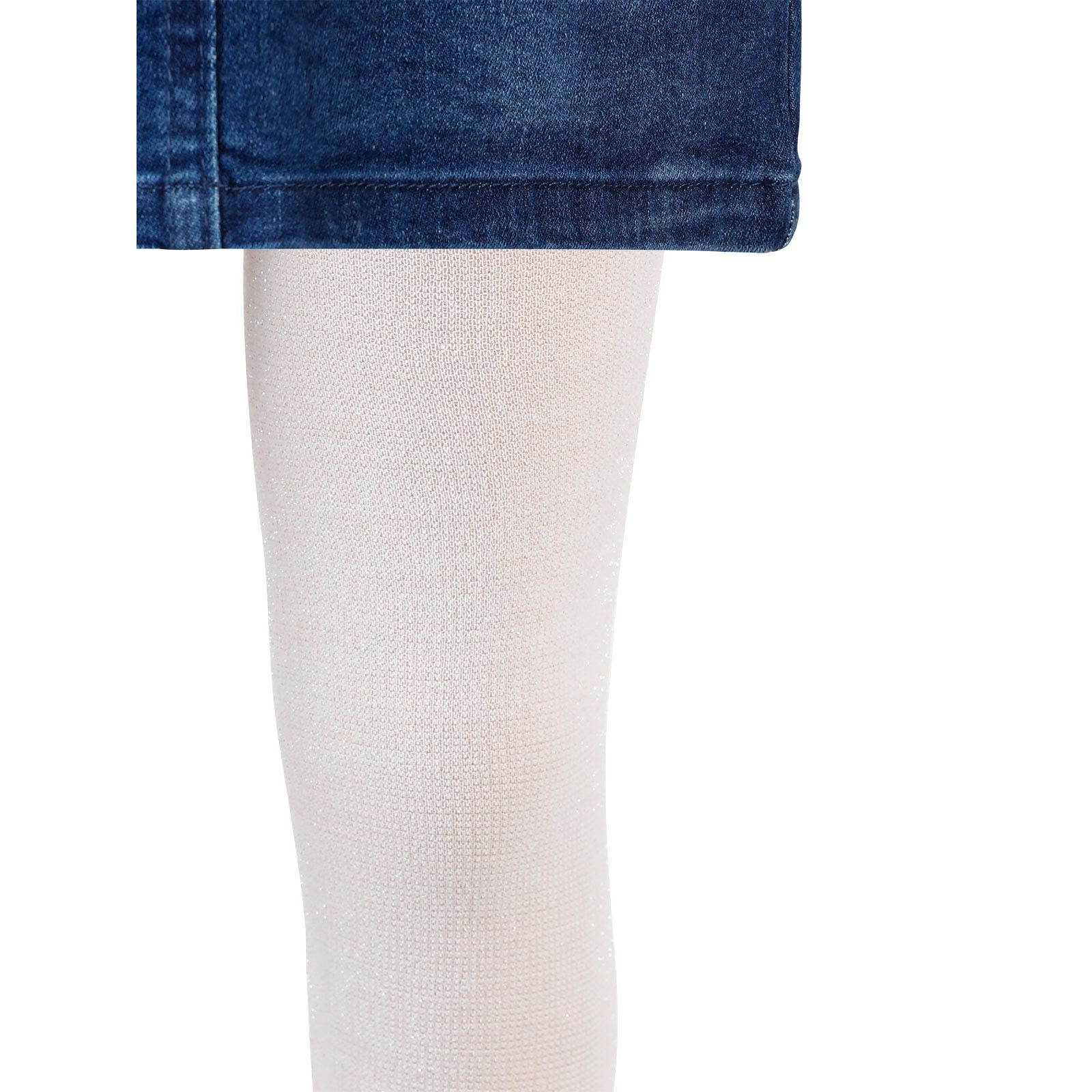 Artı Kız Çocuk Taçlı Külotlu Çorap 1-9 Yaş Beyaz