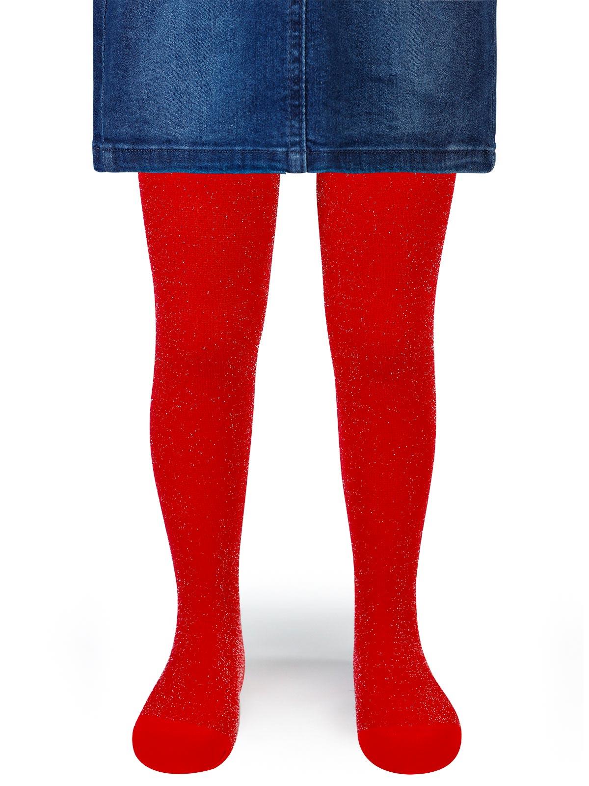 Artı Kız Çocuk Taçlı Külotlu Çorap 1-9 Yaş Kırmızı