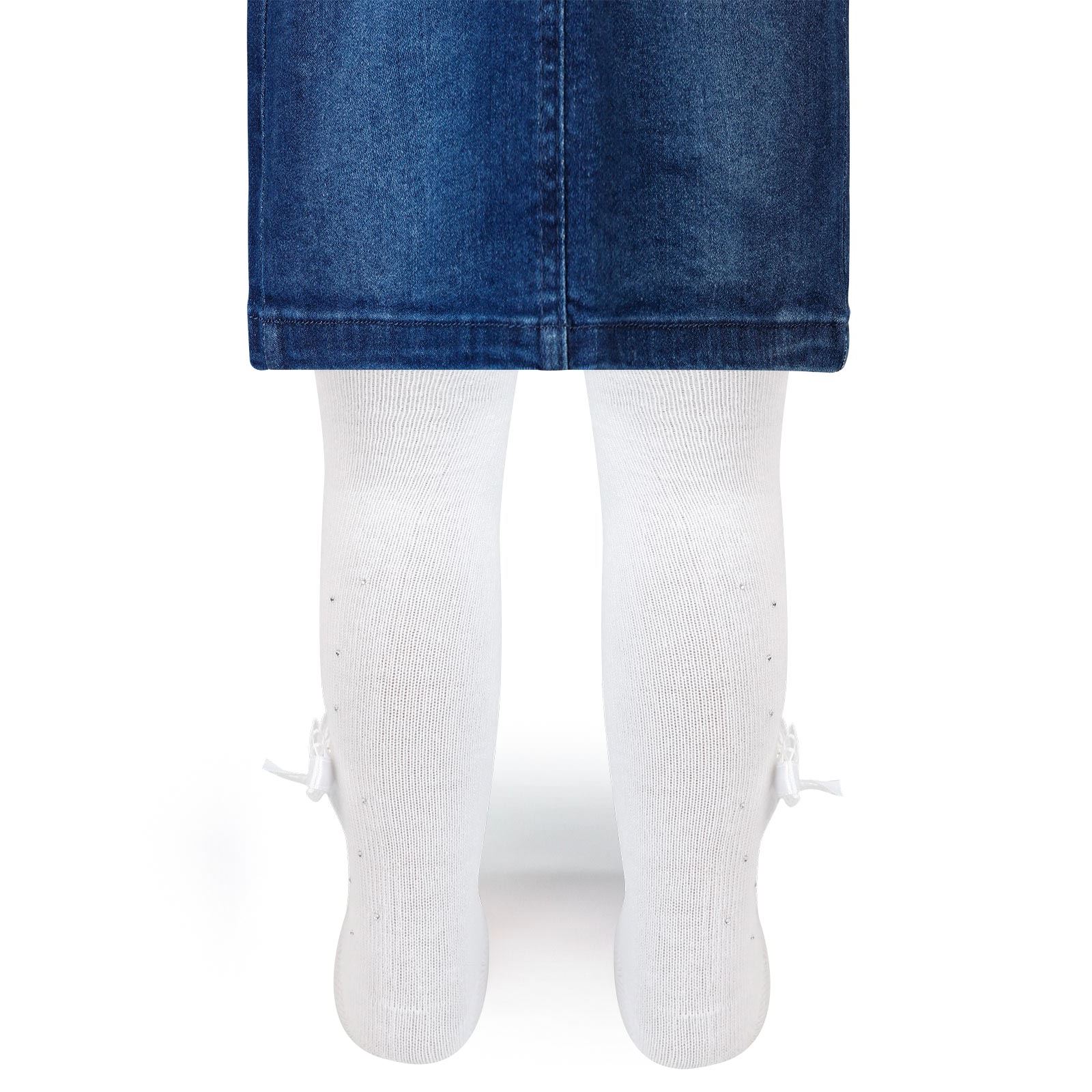 Artı Kız Bebek Aksesuarlı Külotlu Çorap 0-12 Ay Beyaz