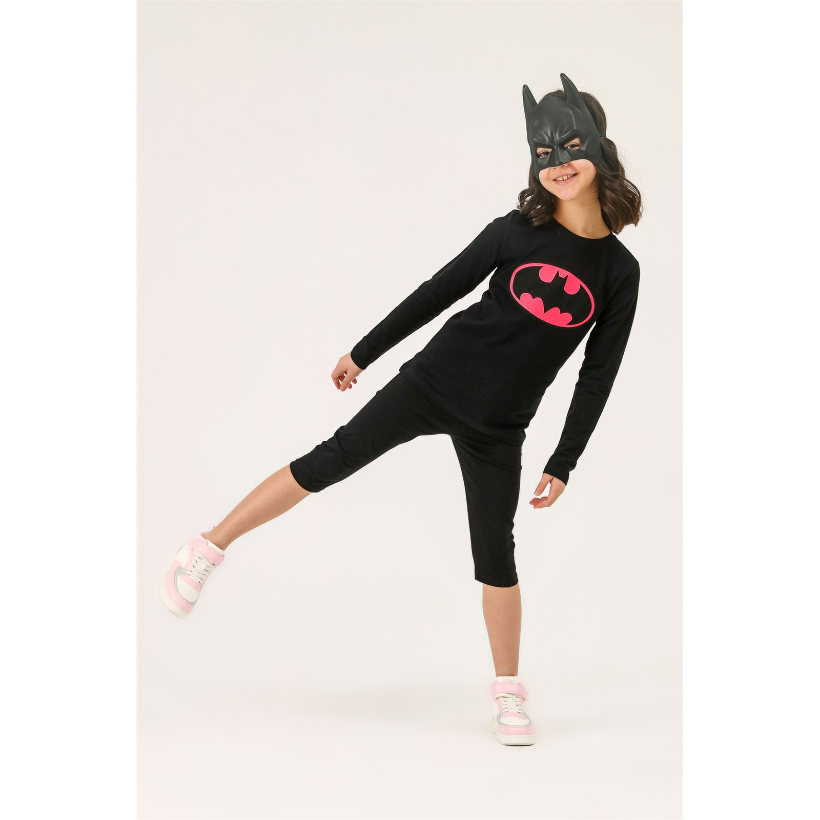 Batman Kız Çocuk Sweatshirt 6-9 Yaş Siyah