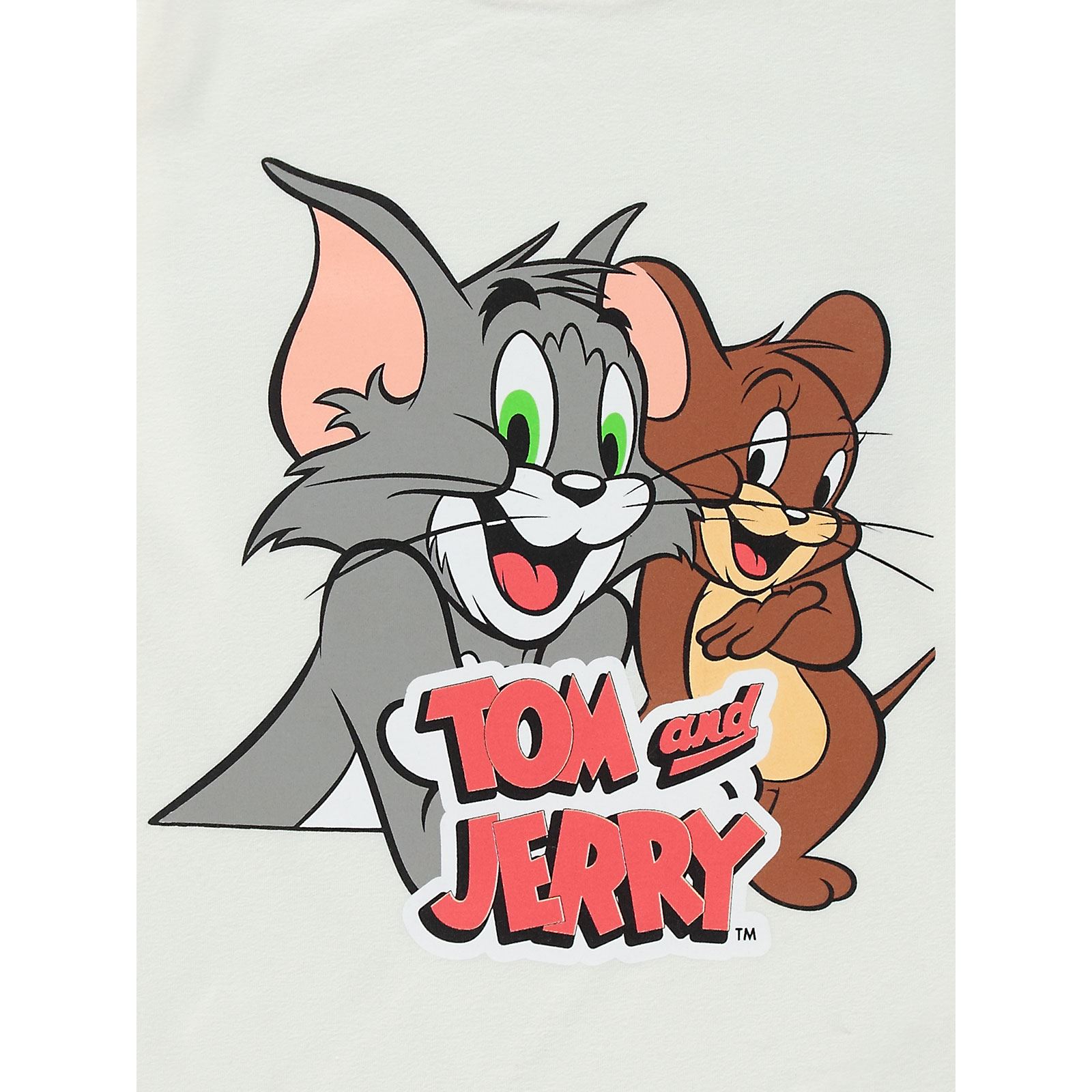 Tom And Jerry Kız Çocuk Sweatshirt 6-9 Yaş Ekru