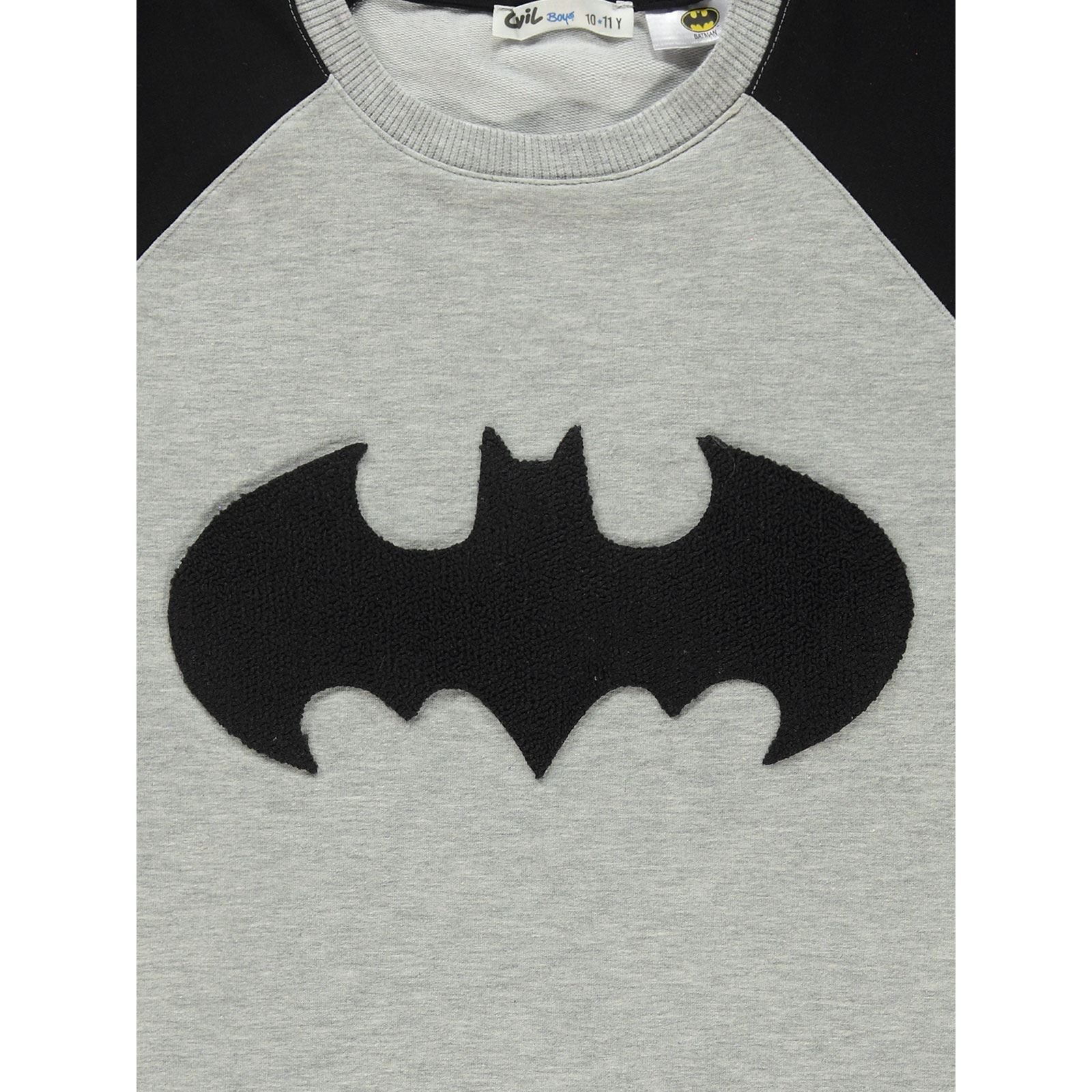 Batman Erkek Çocuk Sweatshirt 10-13 Yaş Siyah