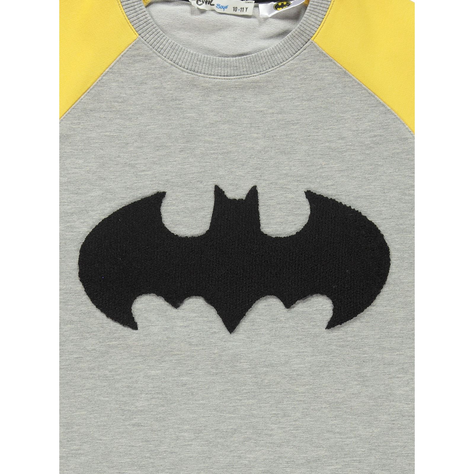 Batman Erkek Çocuk Sweatshirt 10-13 Yaş Hardal