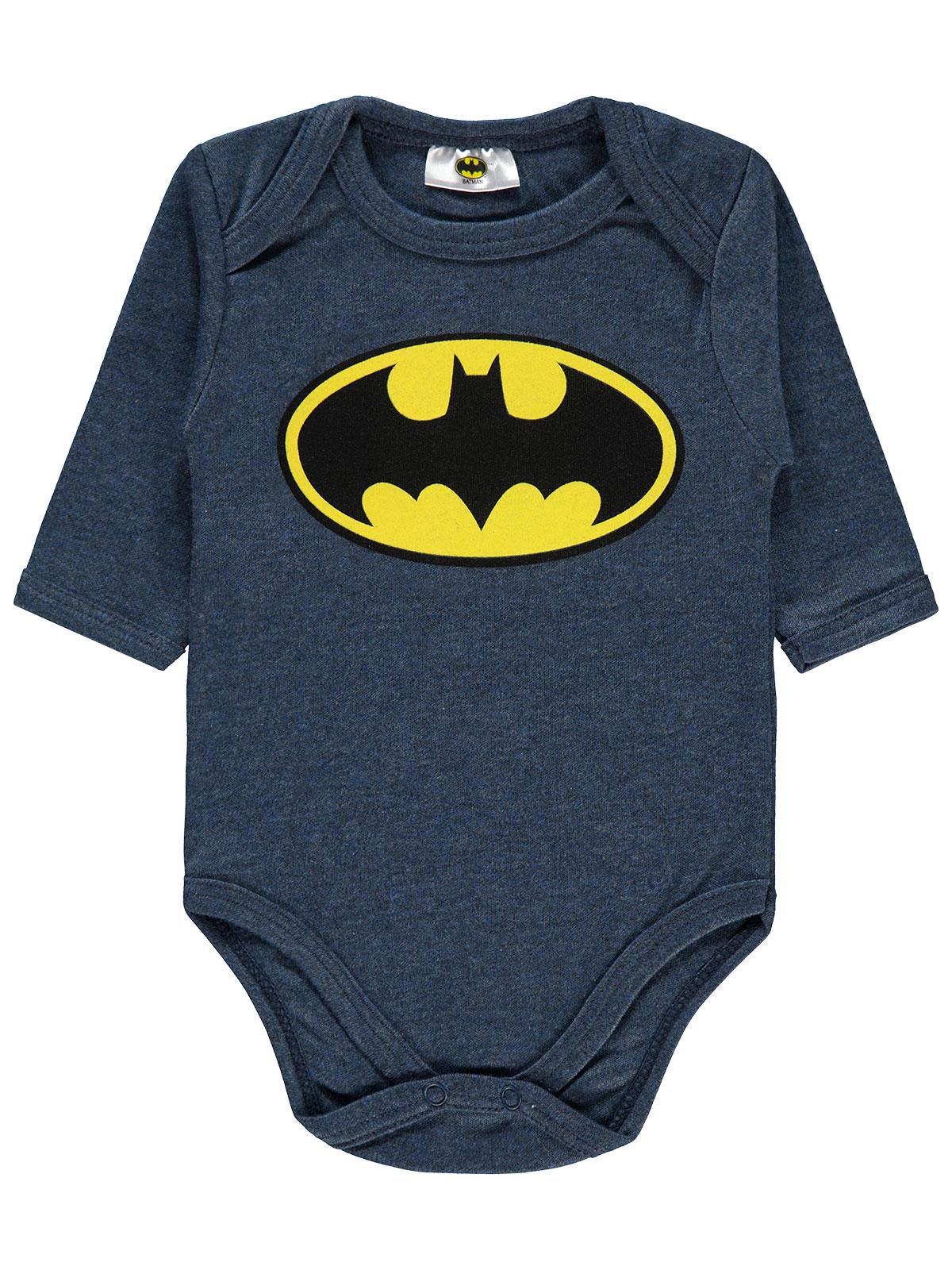 Batman Erkek Bebek Çıtçıtlı Badi 0-24 Ay Lacivert
