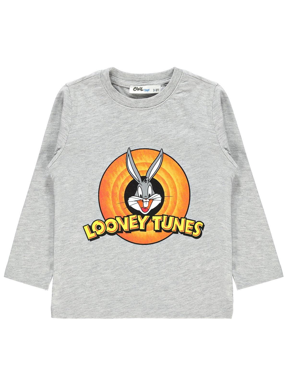 Bugs Bunny Erkek Çocuk Sweatshirt 2-5 Yaş Gri