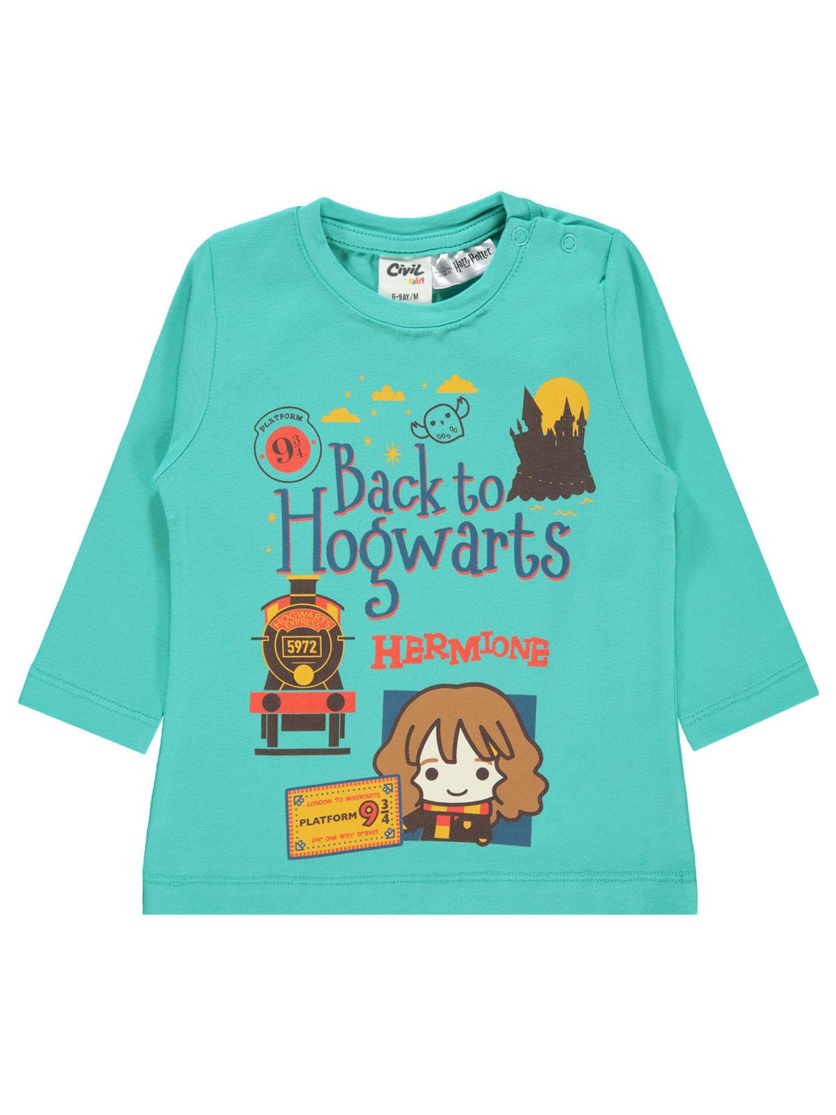 Harry Potter Kız Bebek Sweatshirt 6-18 Ay Mint Yeşili