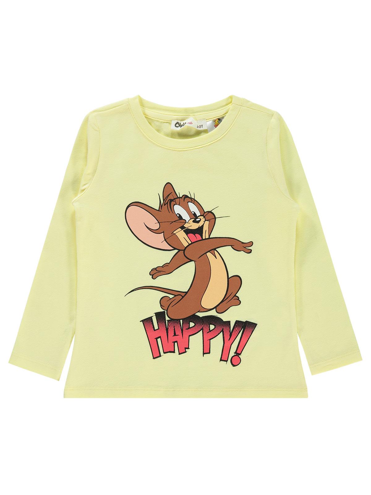 Tom And Jerry Kız Çocuk Sweatshirt 2-5 Yaş Sarı