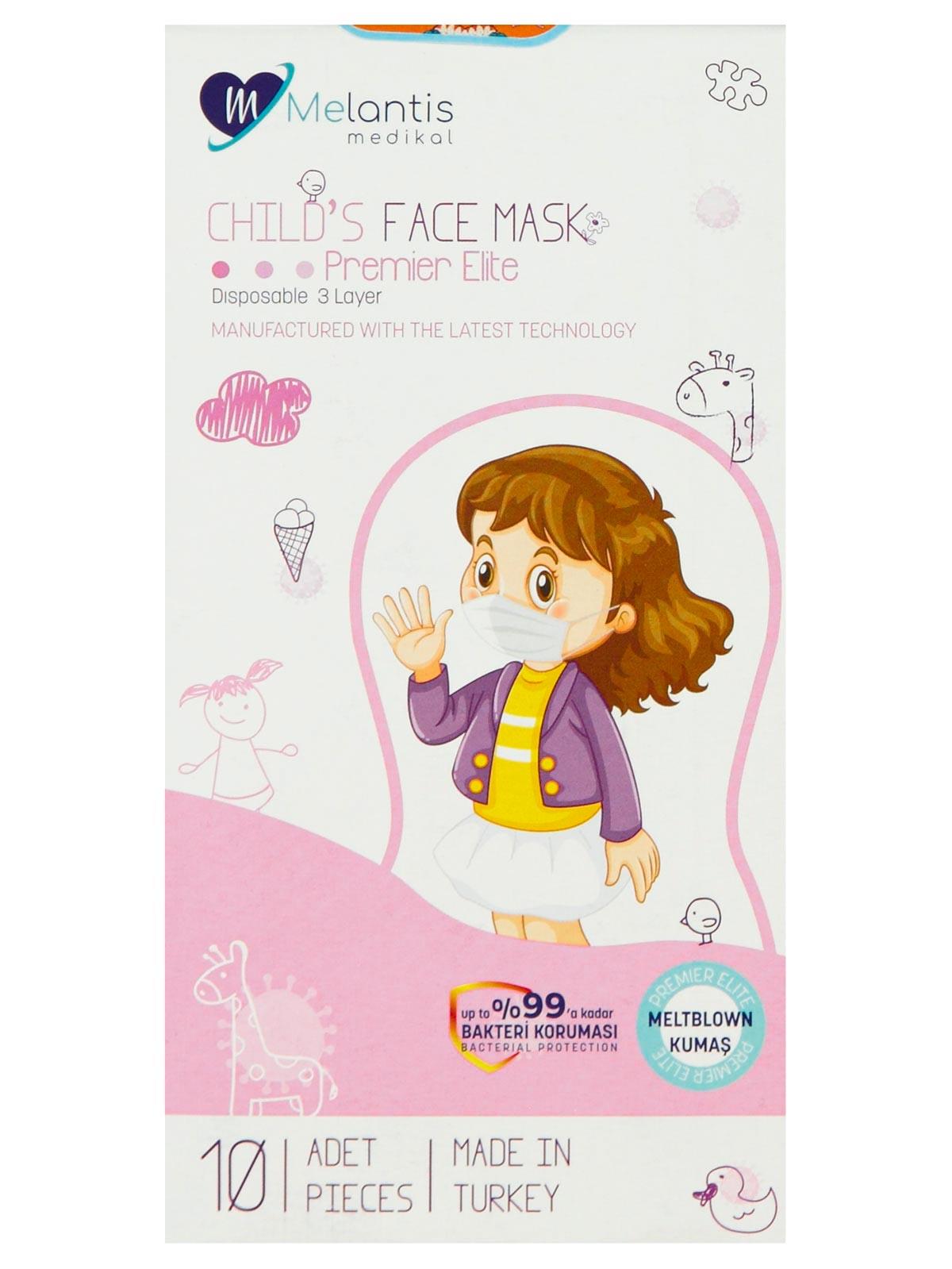 Melantis Kız Çocuk 10'lu 3 Katlı Desenli Maske