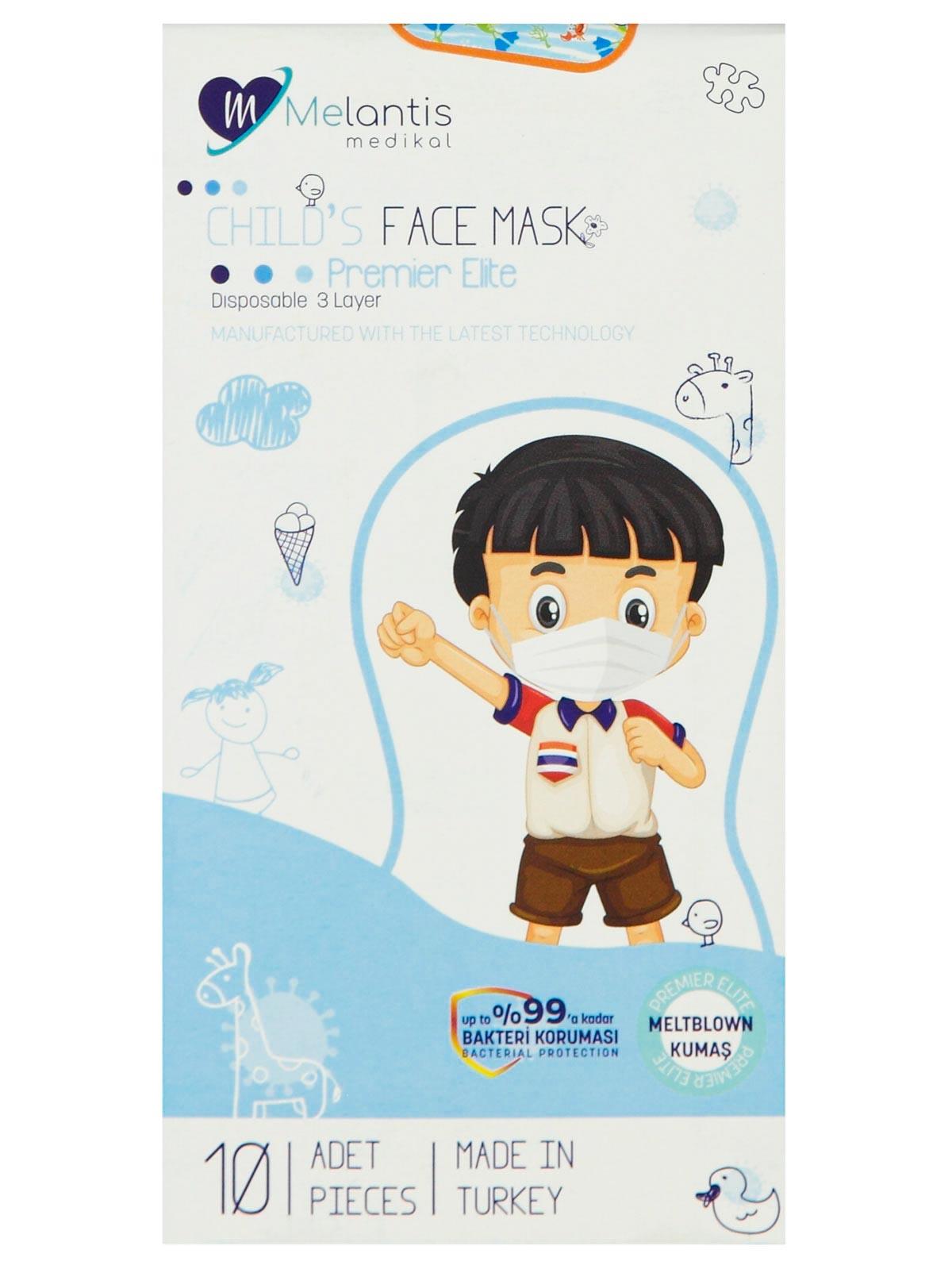 Melantis Erkek Çocuk 10'lu 3 Katlı Desenli Maske