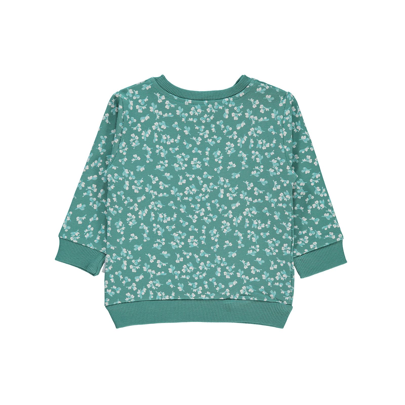 Tufffy Kız Bebek Sweatshirt 6-24 Ay Mint Yeşili