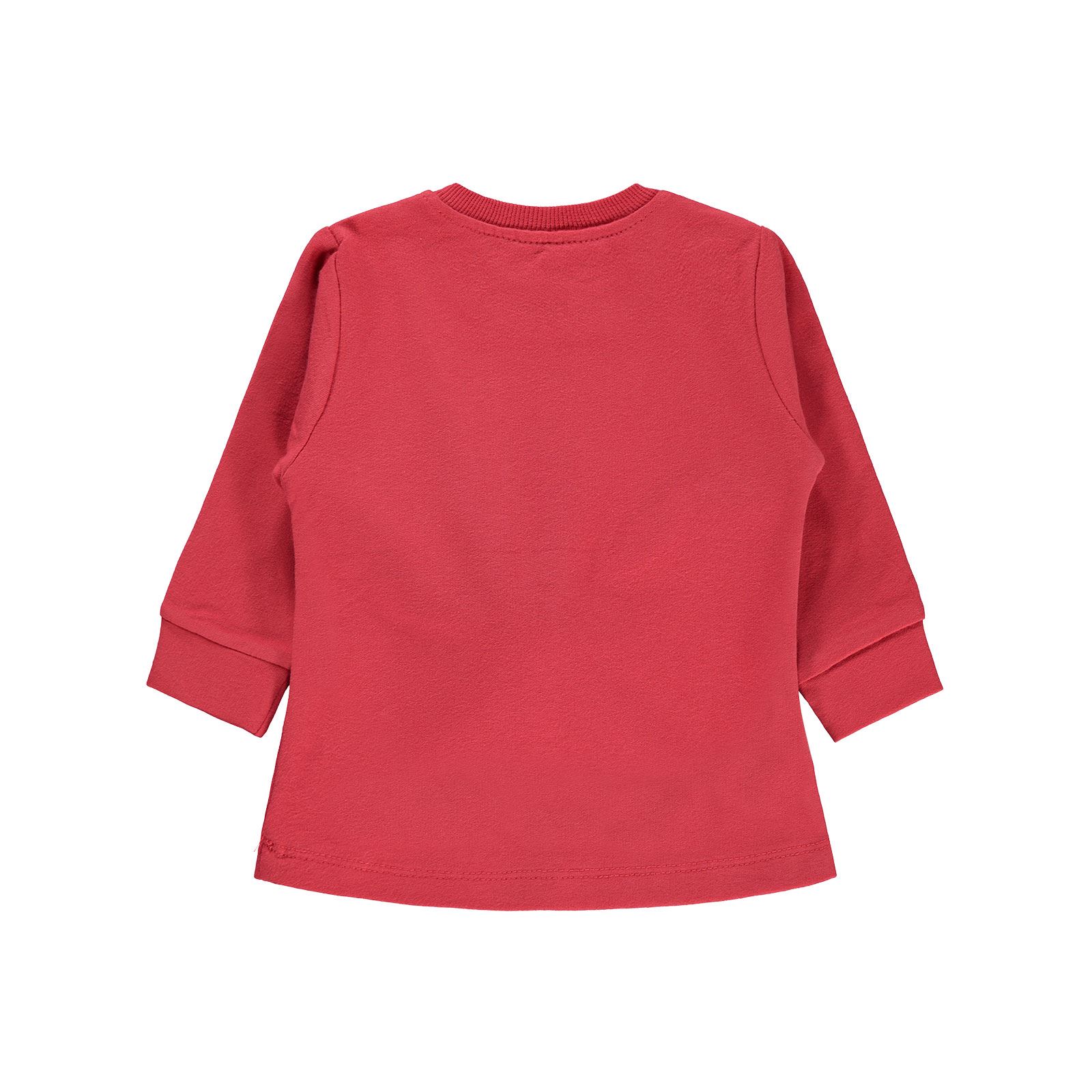 Tuffy Kız Bebek Sweatshirt 6-24 Ay Kırmızı