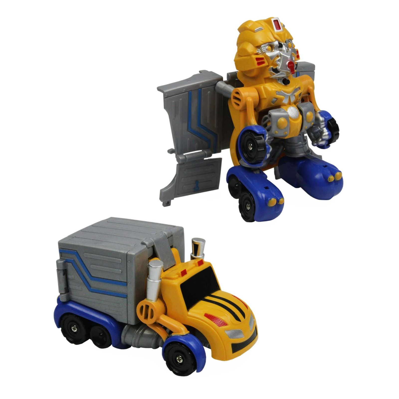 Vardem Kutulu Dönüşebilen Mini Robot Kamyon Sarı