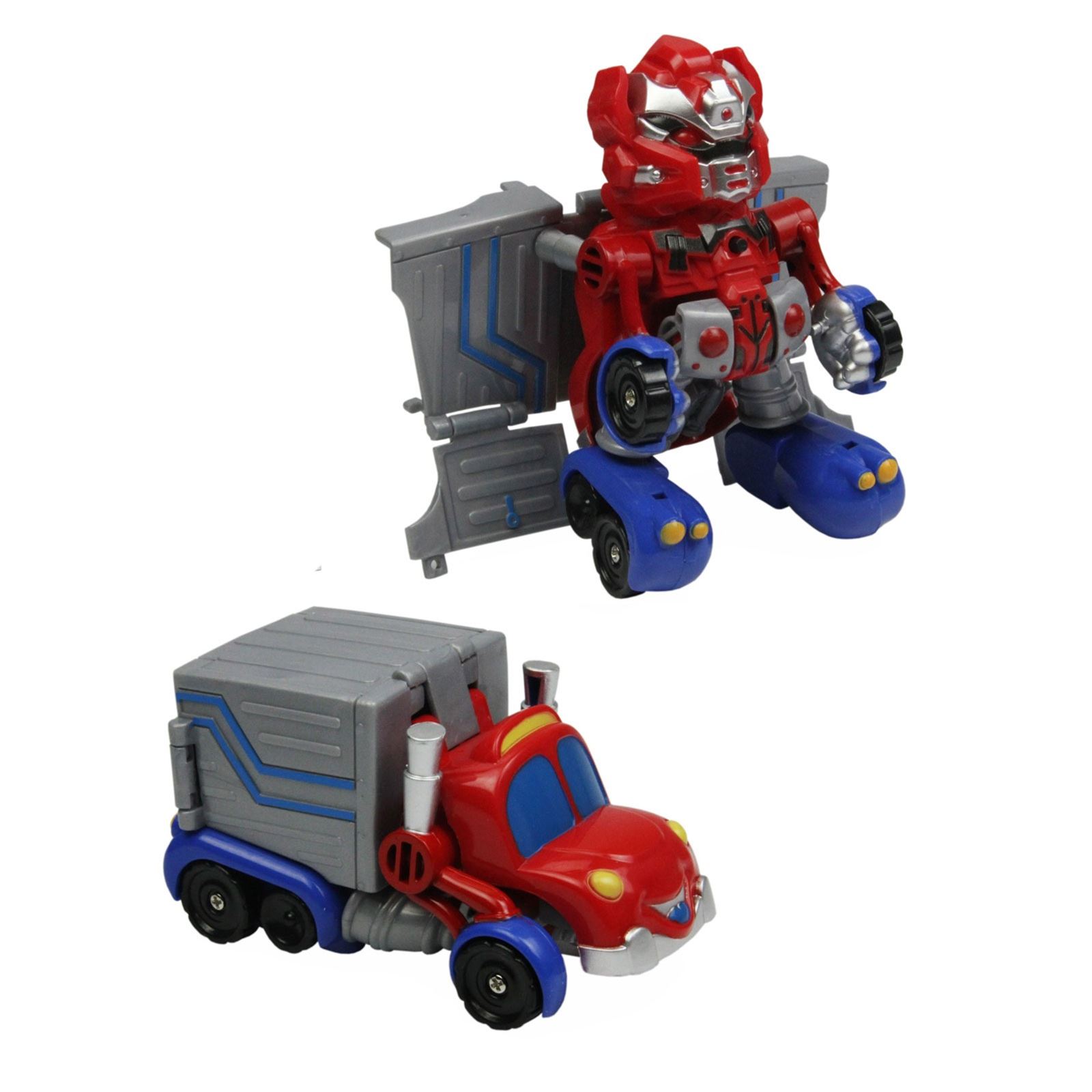 Vardem Kutulu Dönüşebilen Mini Robot Kamyon Kırmızı