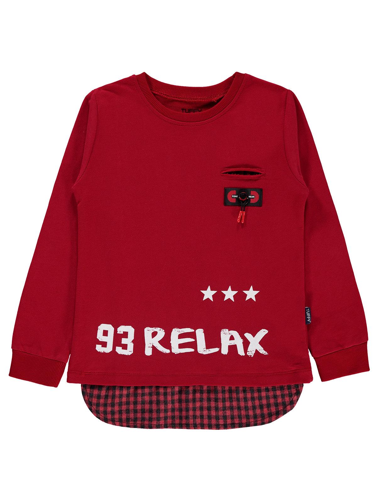 Tuffy Erkek Çocuk Sweatshirt 5-8 Yaş Kırmızı