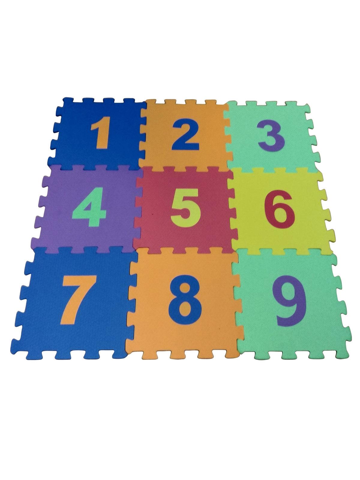 ELF101-C Elfobaby Eva Puzzle Oyun Matı 9 Parça  33cm x 33cm Sayılar Temalı
