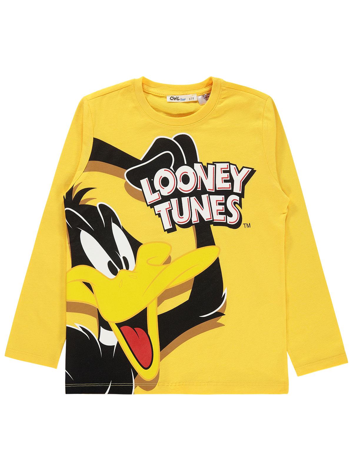 Daffy Duck Erkek Çocuk Sweatshirt 6-9 Yaş Hardal