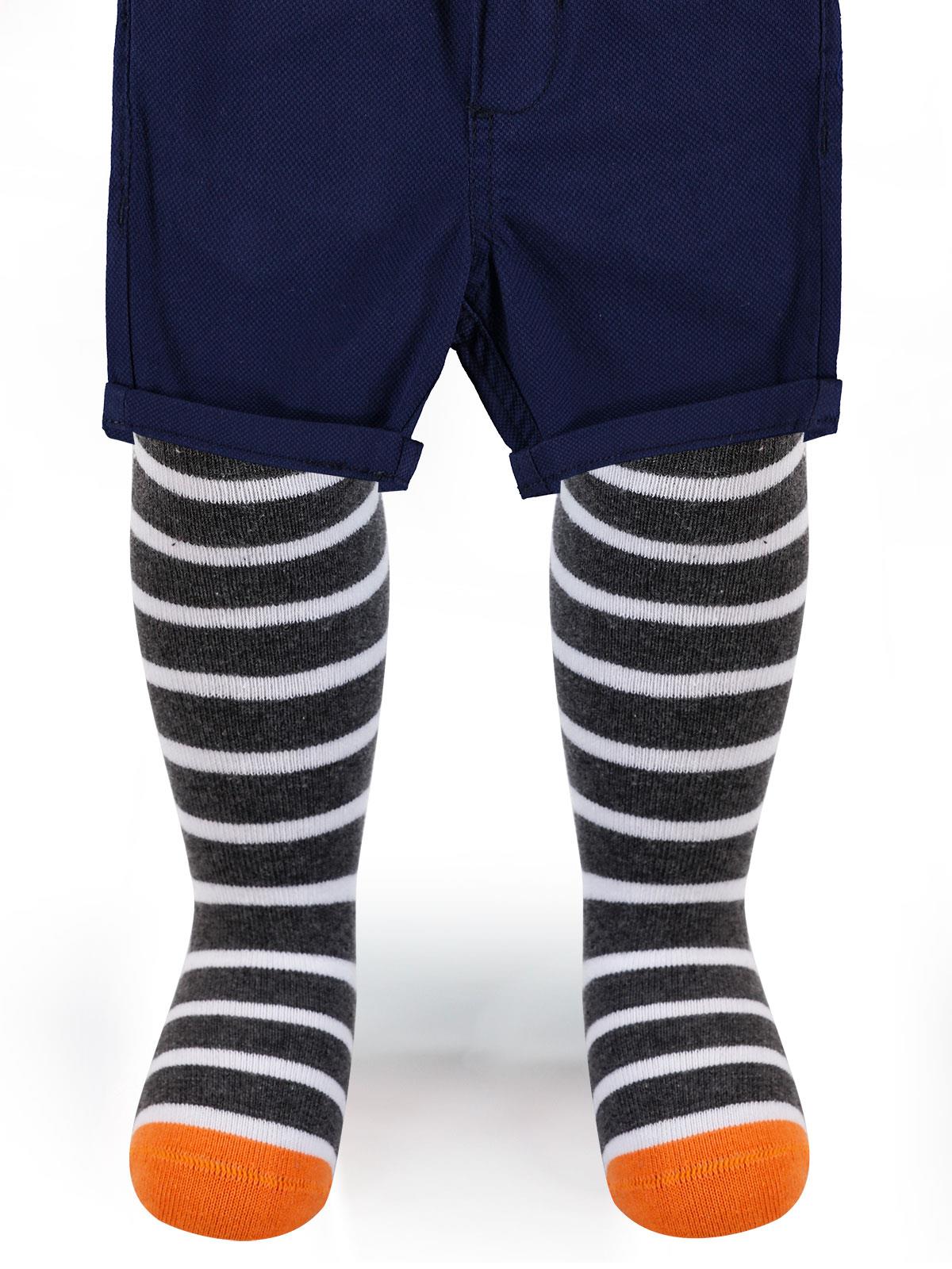 Civil Baby Erkek Bebek Külotlu Çorap 0-24 Ay Gri