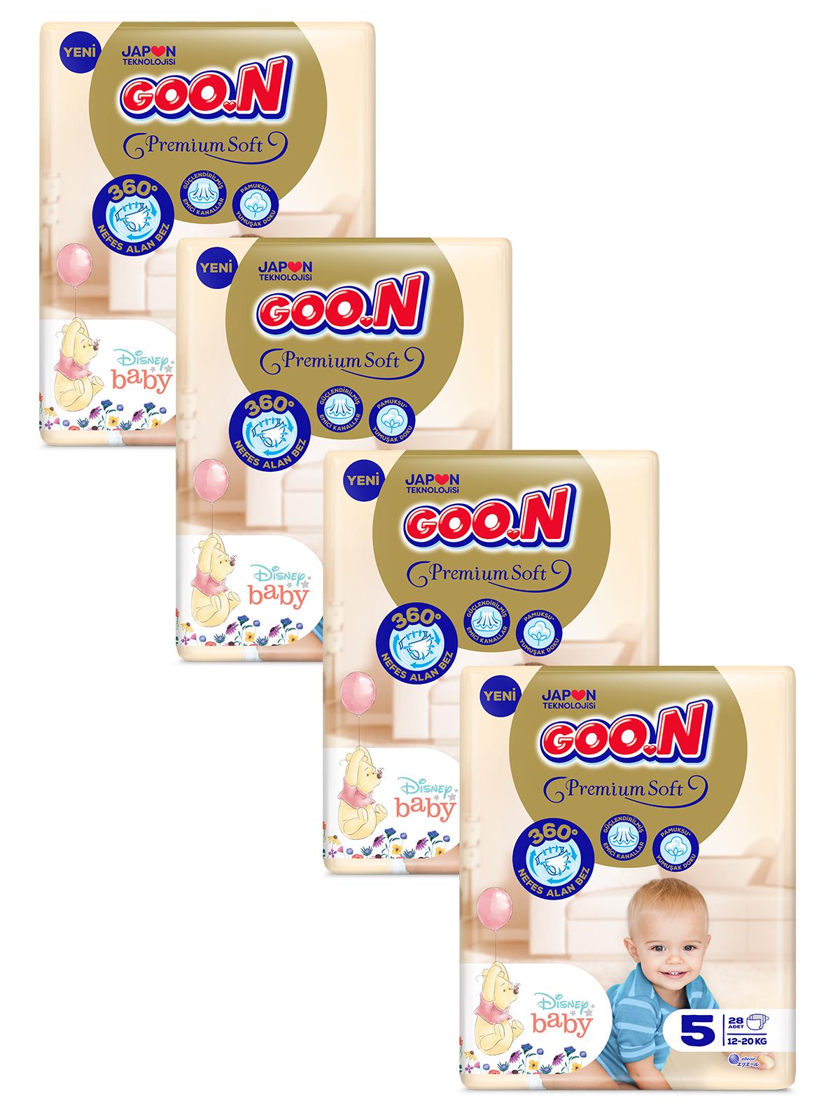 Goon Premium Soft Bebek Bezi 5 Beden 112 Adet Fırsat Paketi