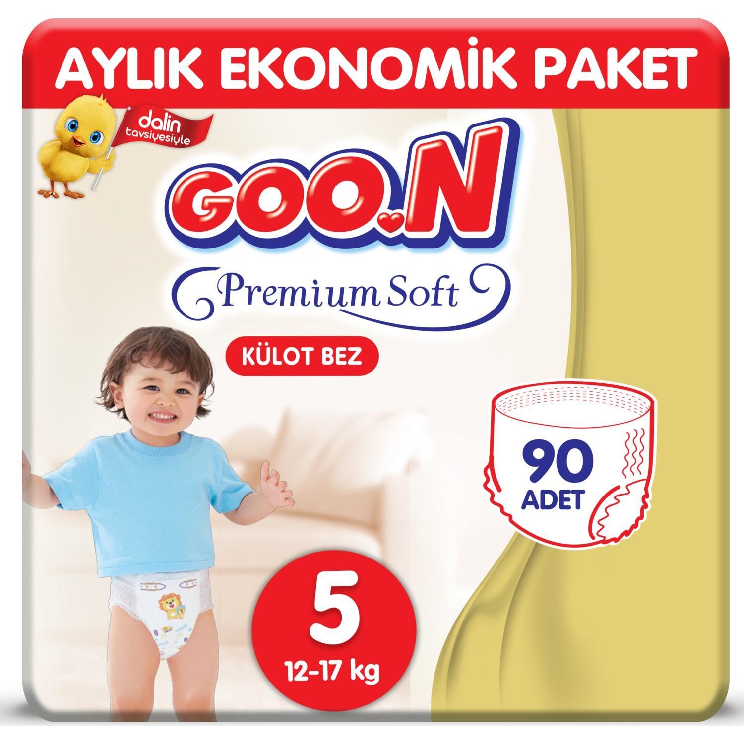 Goon Premium Külot İkiz Bebek Bezi 5 Beden 90 Adet Aylık Fırsat Paketi