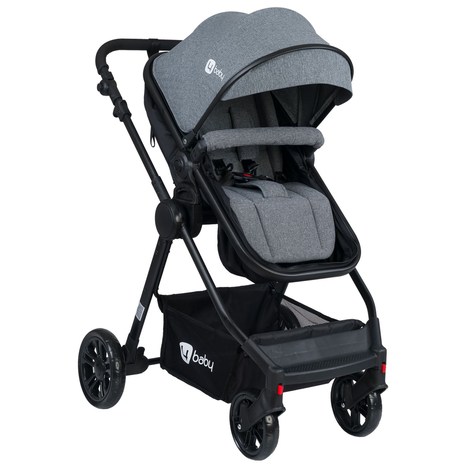 4 Baby Comfort Siyah Travel Sistem Bebek Arabası Gri
