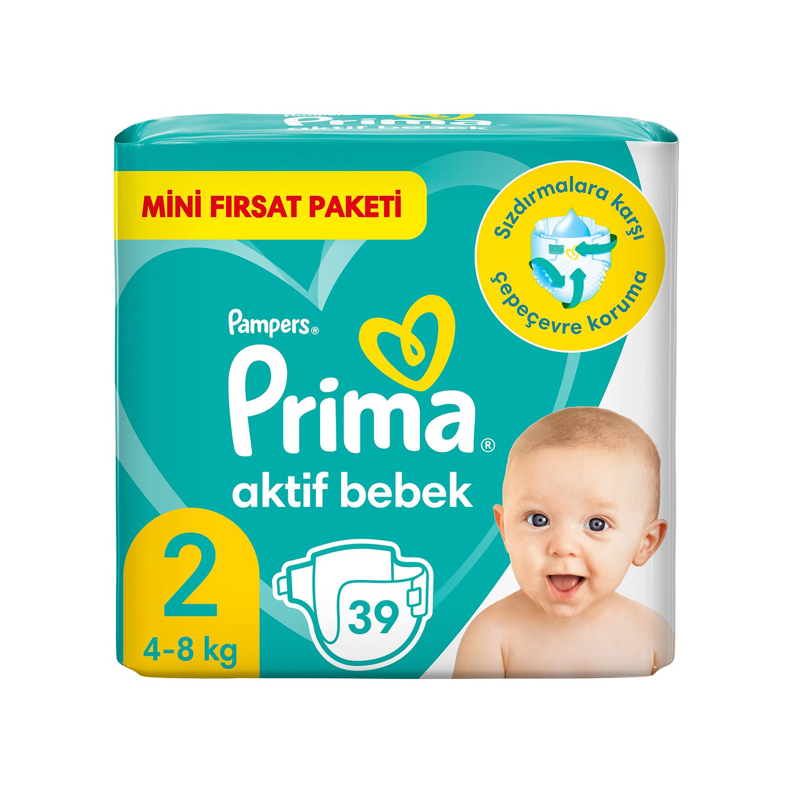 Prima Bebek Bezi Aktif Bebek 2 Beden Mini 39 Adet