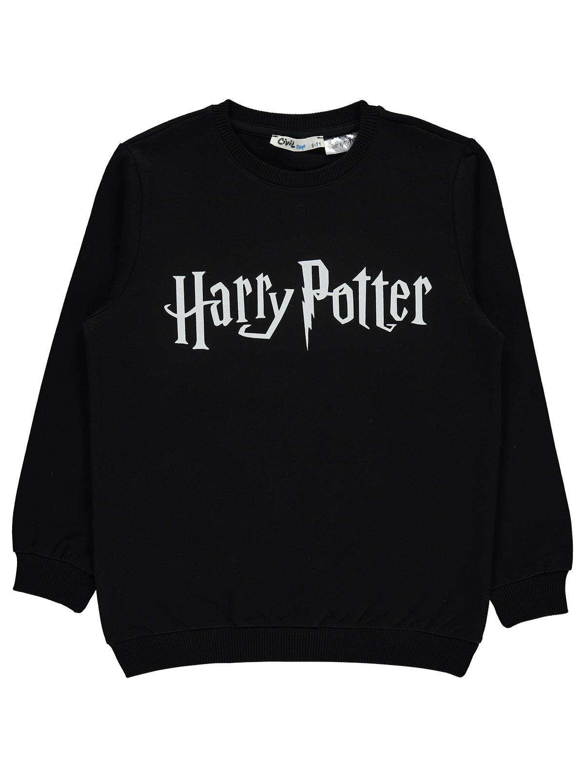 Harry Potter Erkek Çocuk Sweatshirt 6-9 Yaş Siyah