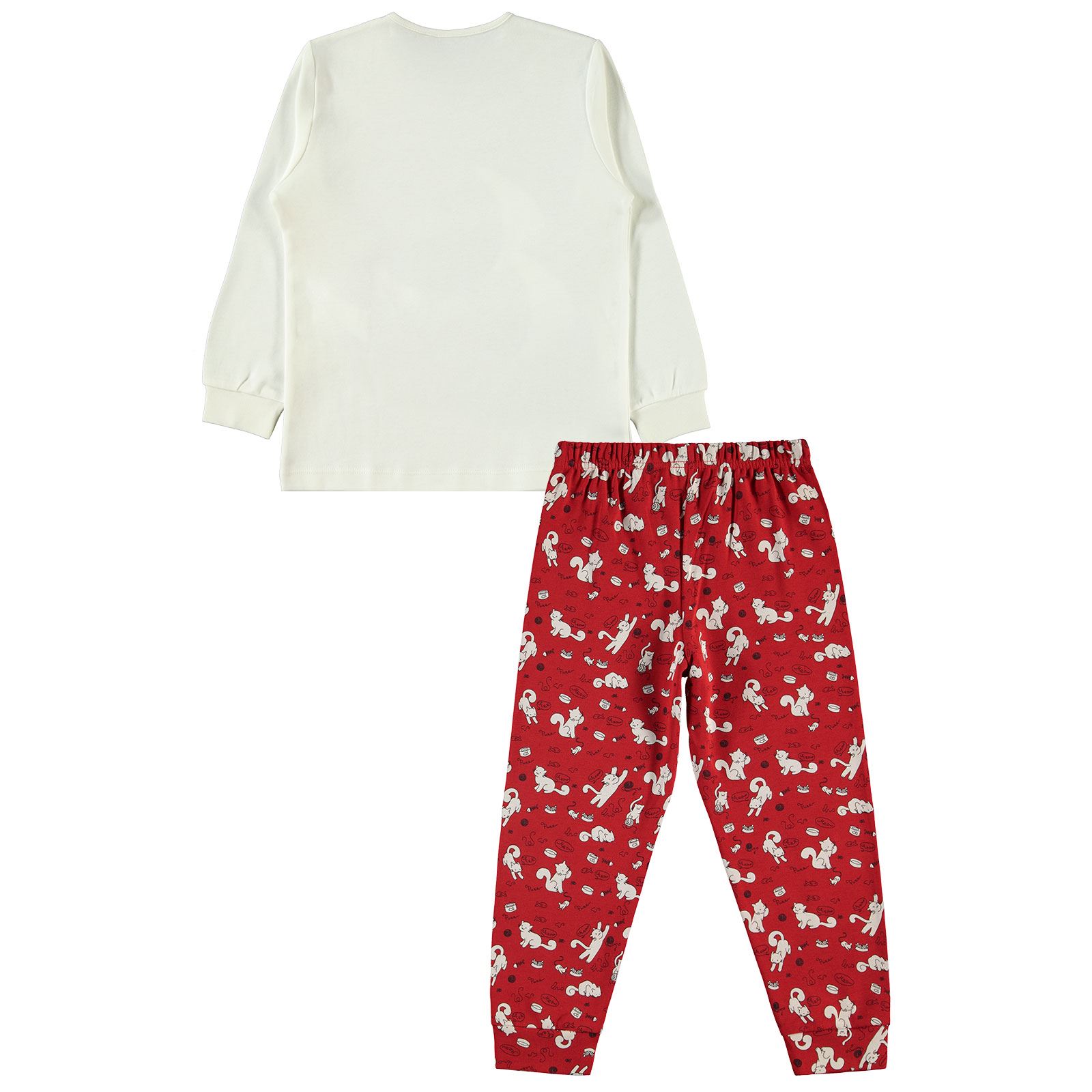 Civil Girls Kız Çocuk Pijama Takımı 6-9 Yaş Kırmızı
