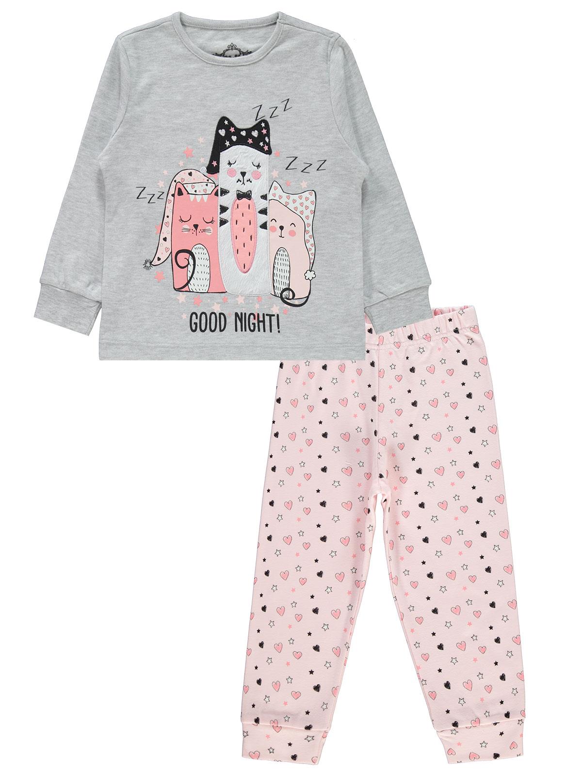Civil girls Kız Çocuk Pijama Takım 2-5 Yaş Pembe