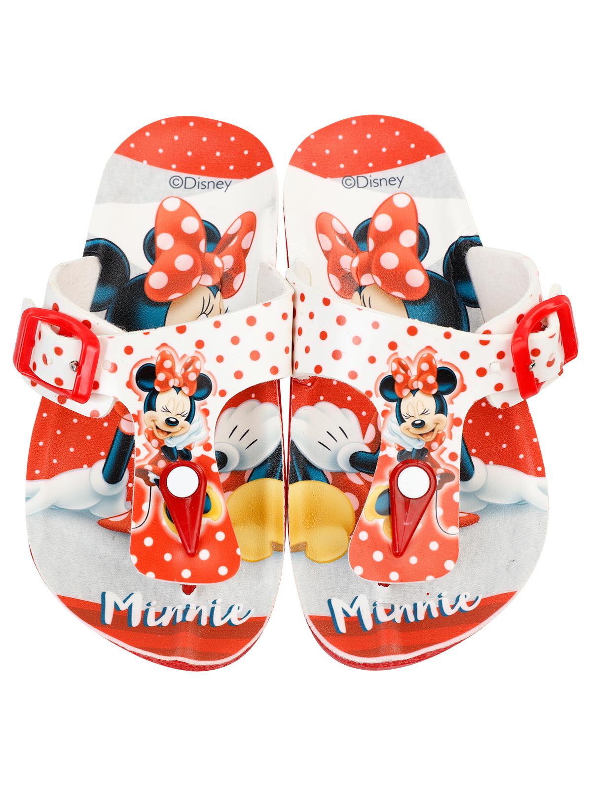 Minnie Mouse Kız Çocuk Terlik 26-30 Numara Kırmızı