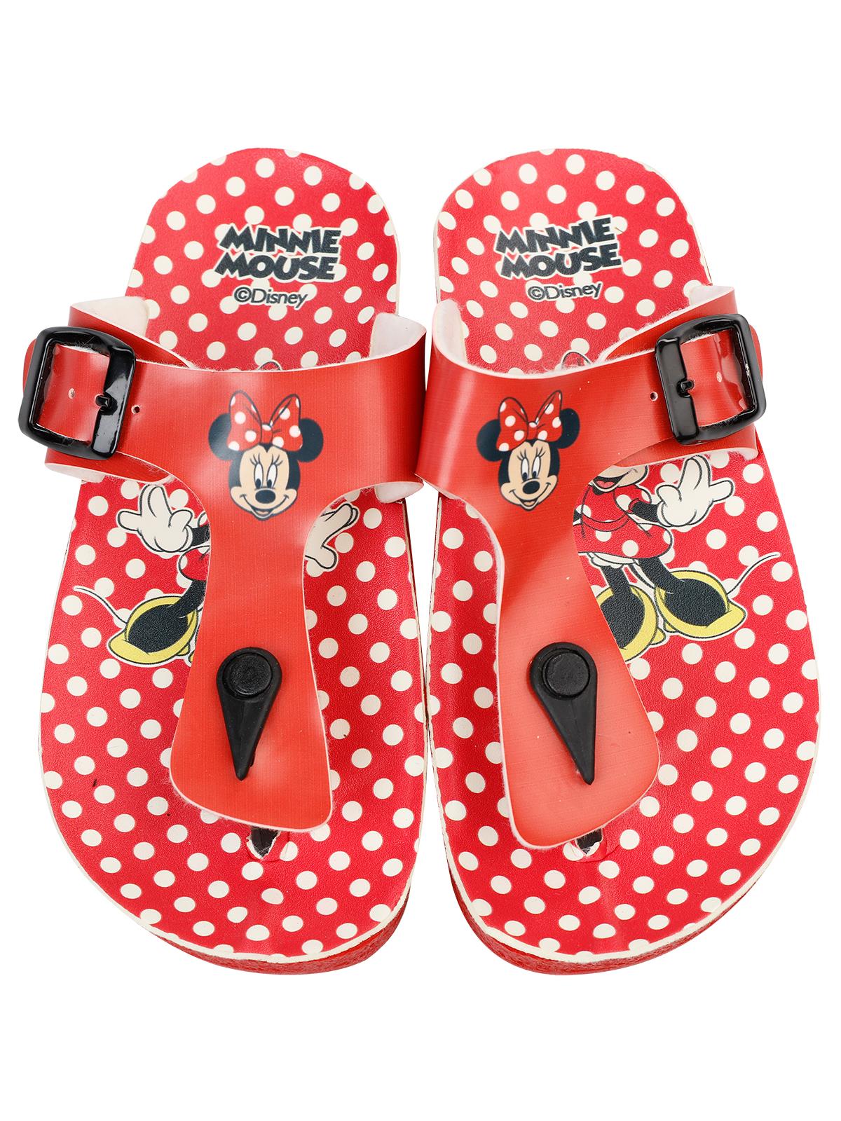 Minnie Mouse Kız Çocuk Terlik 30-34 Numara Kırmızı