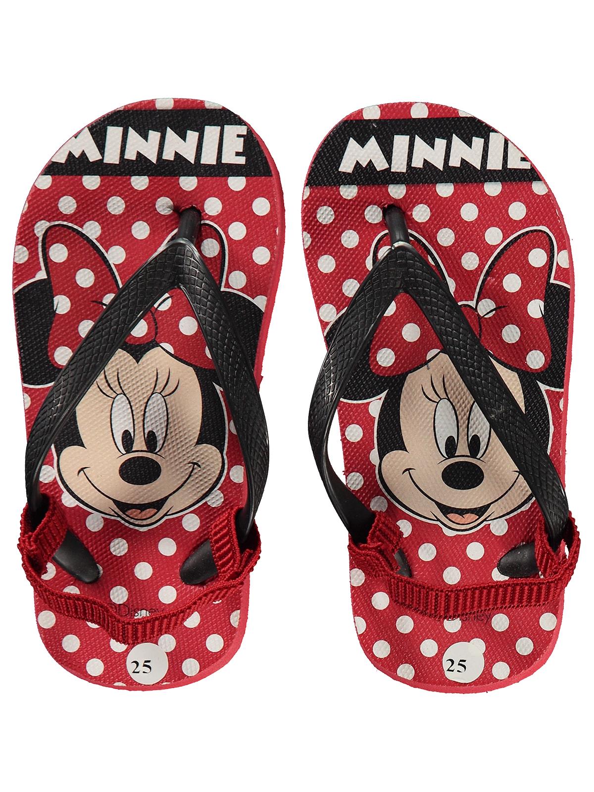 Minnie Mouse Kız Çocuk Terlik 25-29 Numara Kırmızı