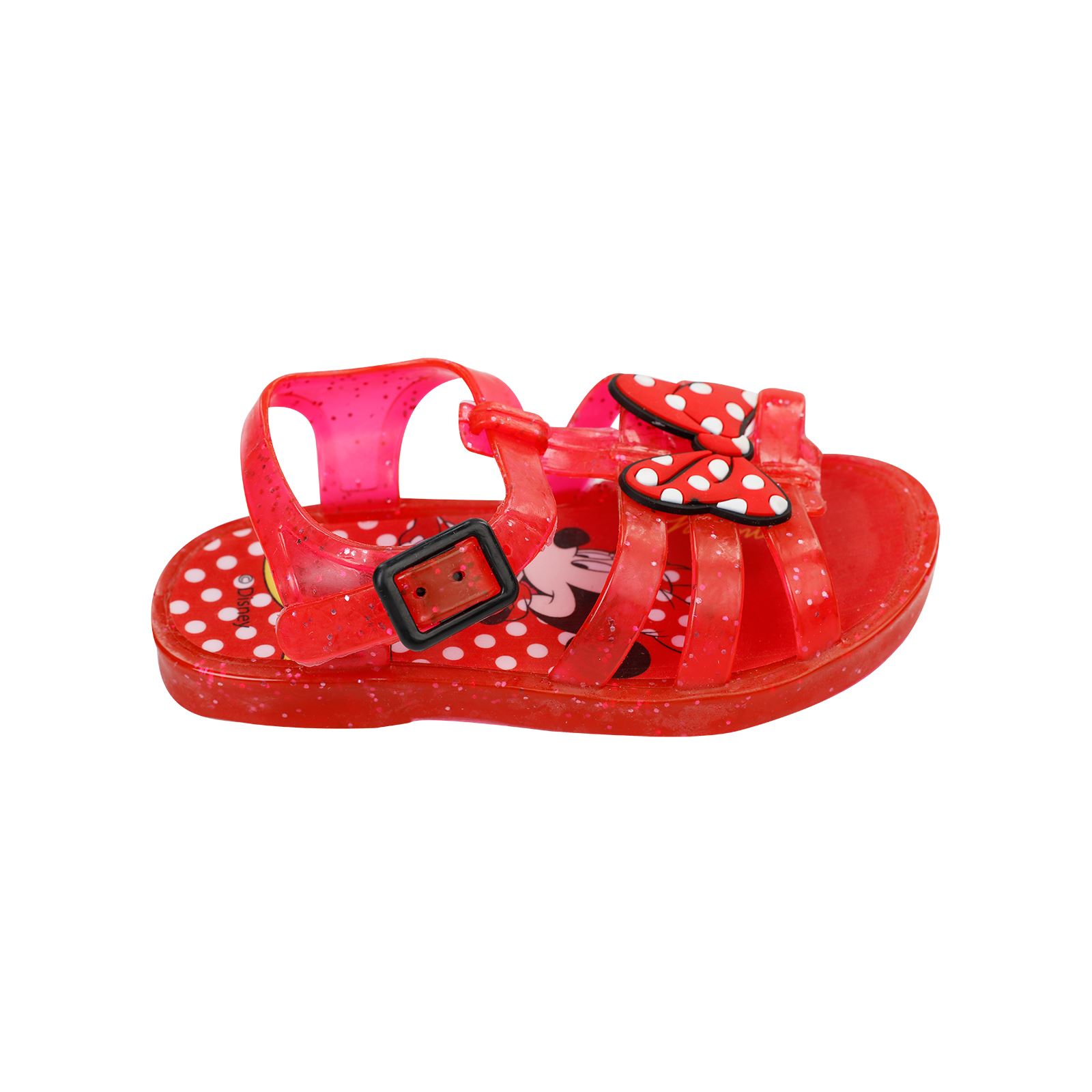 Minnie Mouse Kız Çocuk  Sandalet 21-27 Numara  Kırmızı