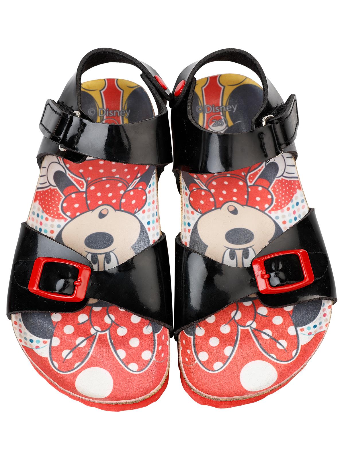 Minnie Mouse Kız Çocuk  Sandalet 25-30 Numara Siyah