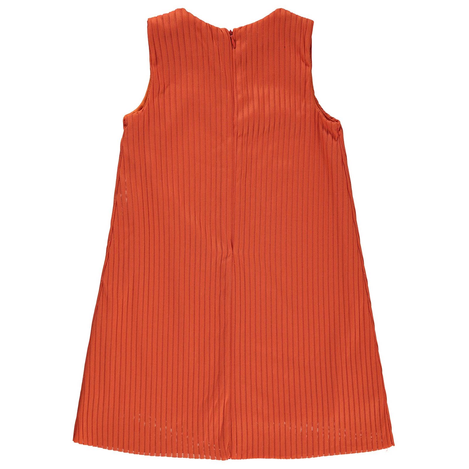 Wecan Kız Çocuk Çantalı Elbise 6-9 Yaş Kiremit