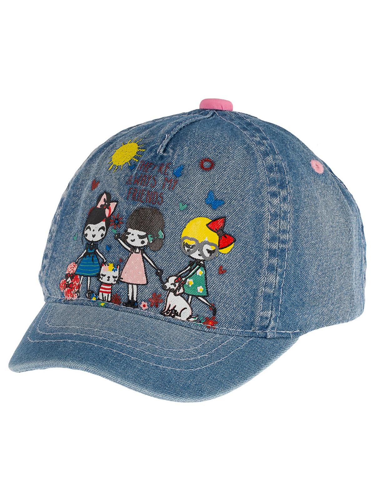 Kitti Kız Bebek Kep Şapka 0-18 Ay Mavi